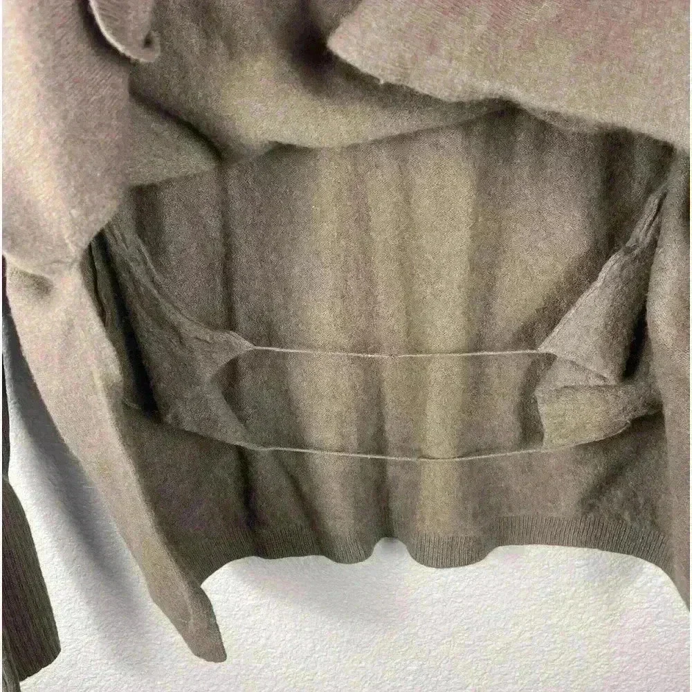 Aritzia Babaton Linen Wool Blend Baylor V-neck Long Sleeve Sweater Green XXS/XS - Picture 10 of 12